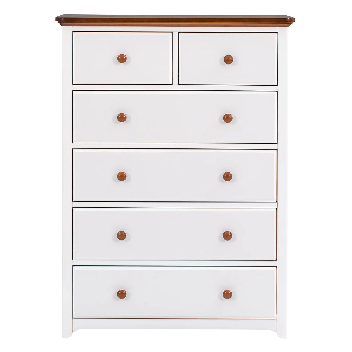 Full Size Platform Bed with Nightstand and Storage Chest, White and Walnut N21896