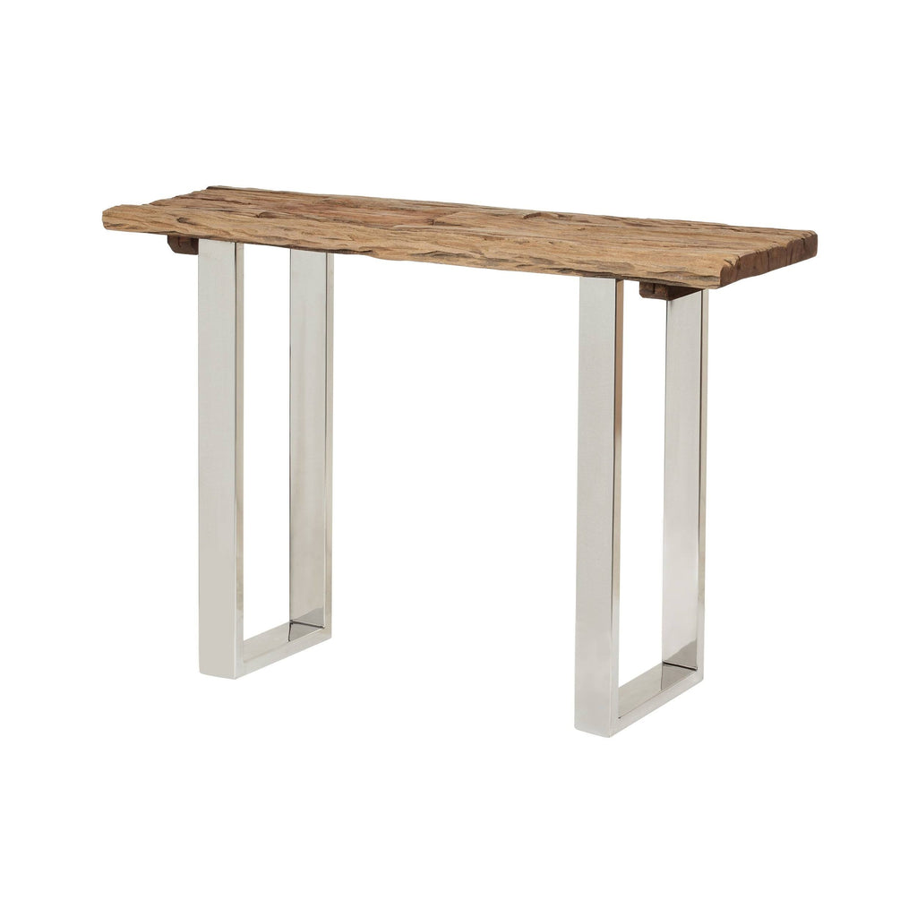 Natural Wood and Iron Console Table T8121