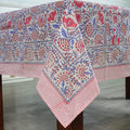 100% Cotton Hand Block Print Tablecloth 60" x 60" V902