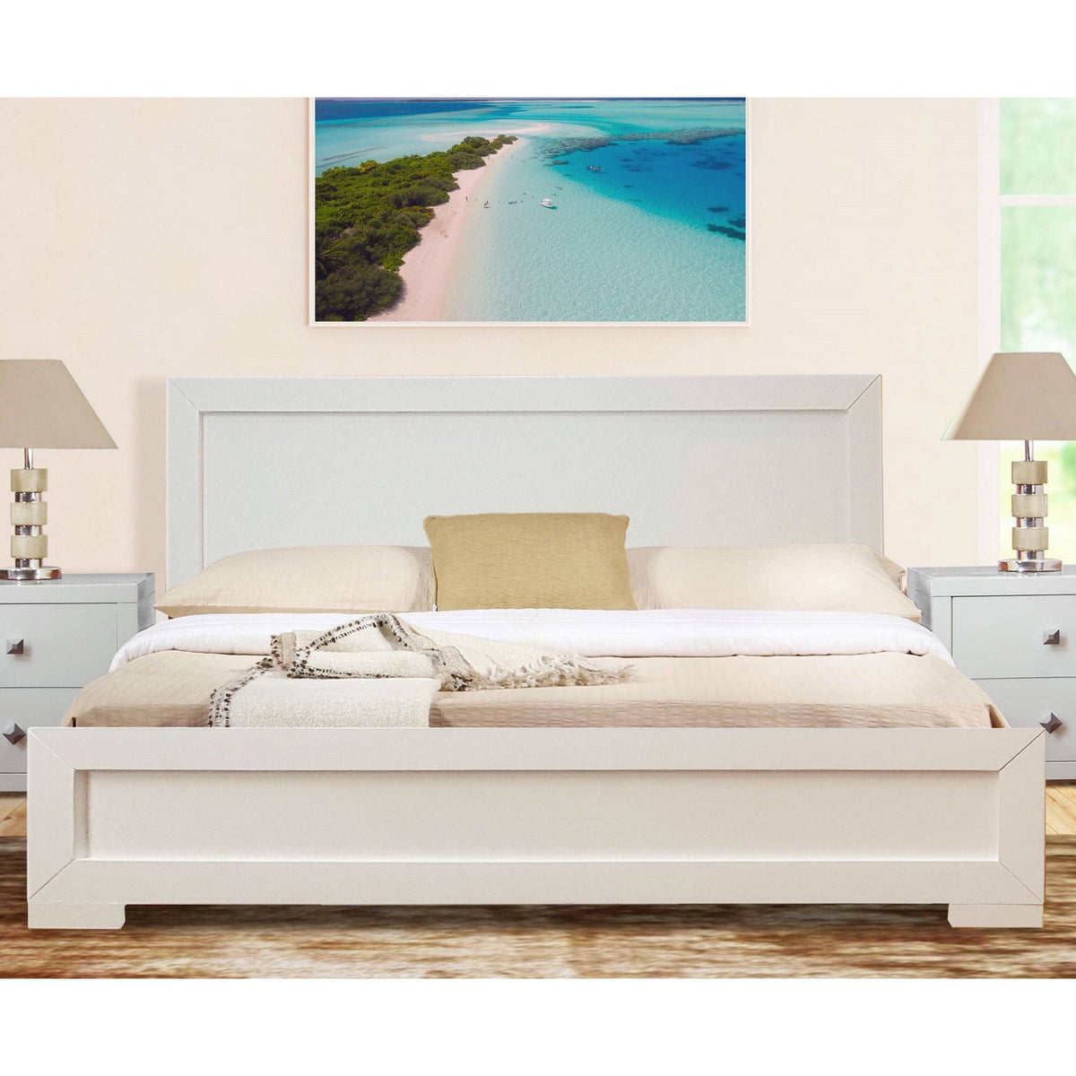 King Wooden Platform Bed M293