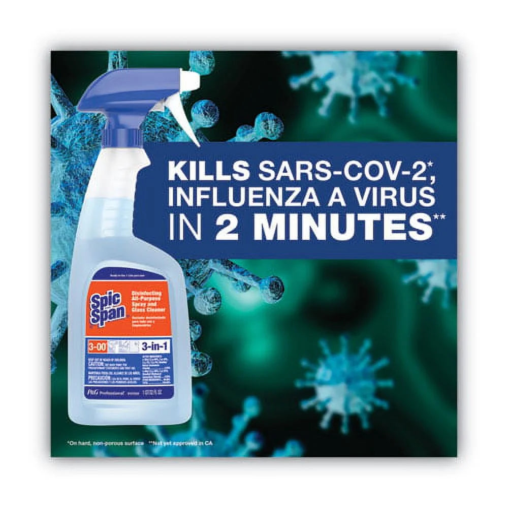 1 Gal Bottle Disinfecting All-Purpose Spray And Glass Cleaner, Bundle of 5 S9557