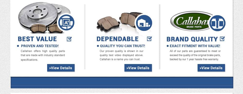 6 Lug Rotors + Ceramic Brake Pads + Hardware H694795