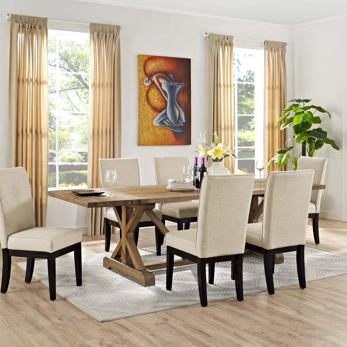 Extendable Wood Dining Table C808