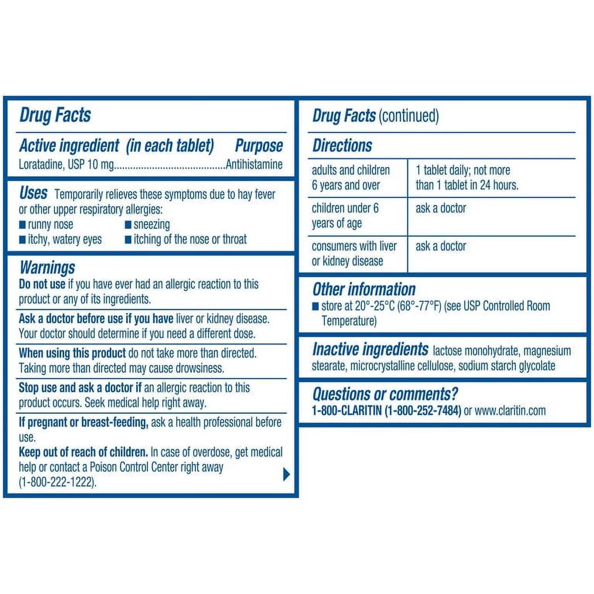 Loratadine Antihistamine Tablets 100 Ct O46212