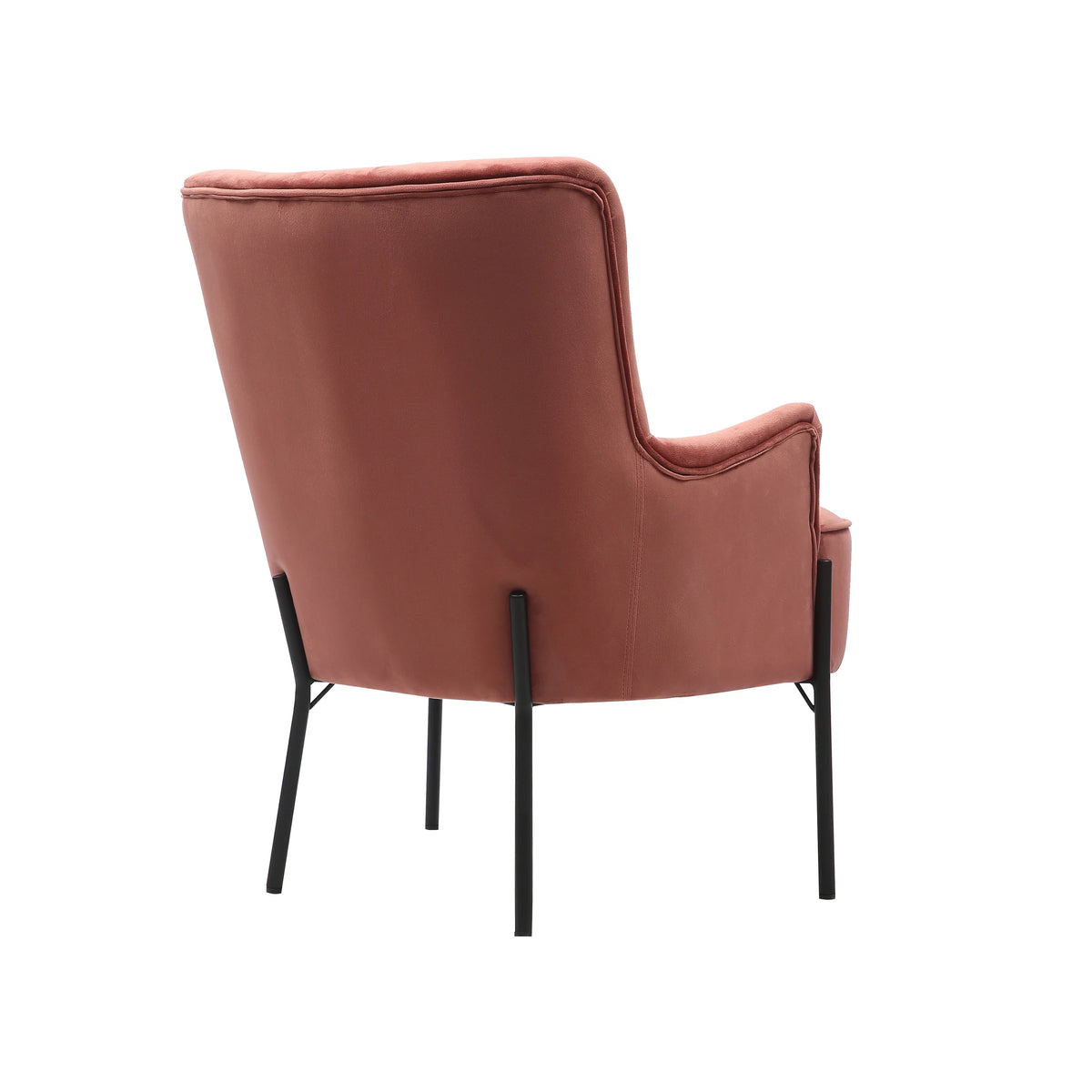 Tufted Fabric Accent Chair with Iron Legs R1654