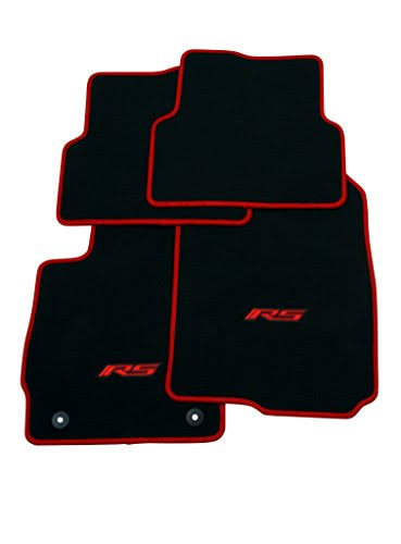 Black Carpet Floor Mat Set with Molded Edge and Non-Slip Back M148