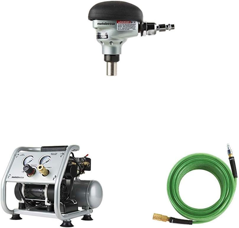 3-1/2" Palm Nailer with 1 gallon Quiet Air Compressor & Air Nailer Hose P3038