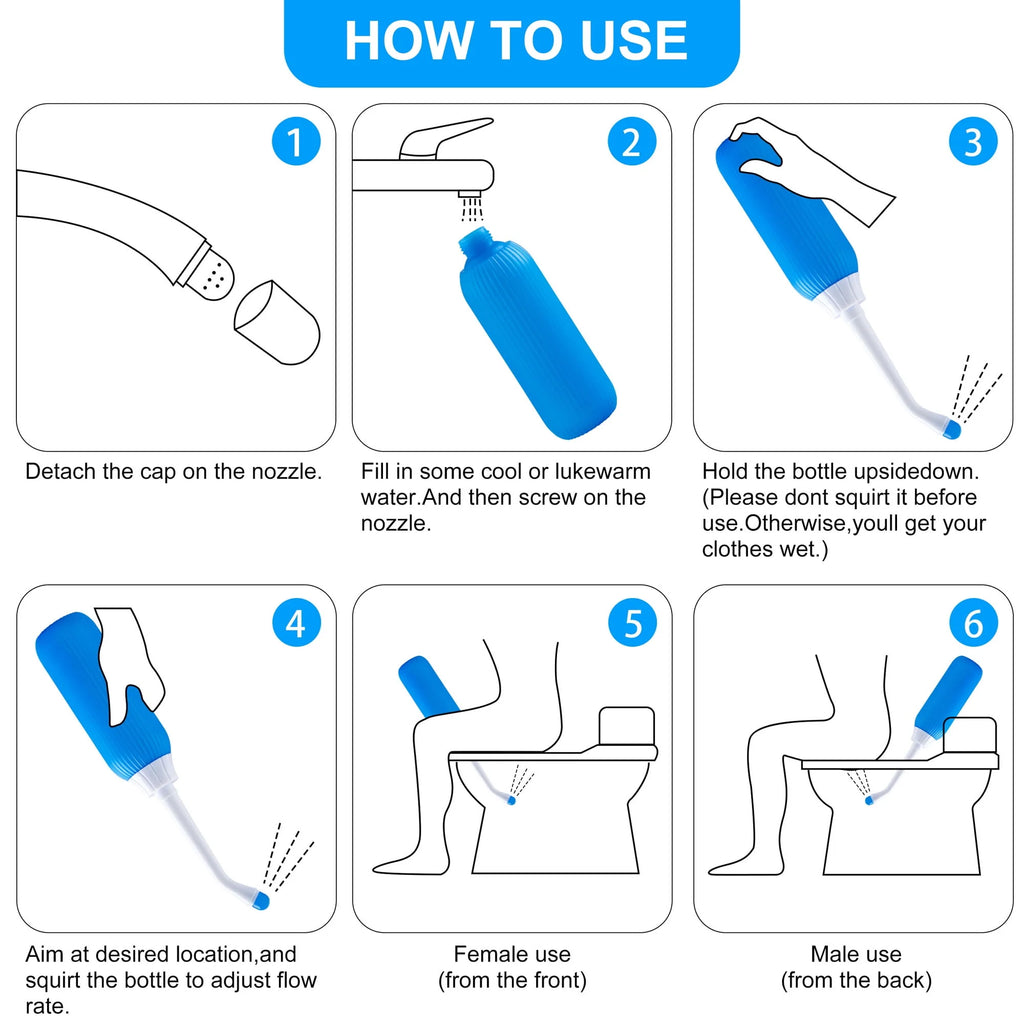 2 Pack Portable Travel Bidet Bottle with Travel Bag X515