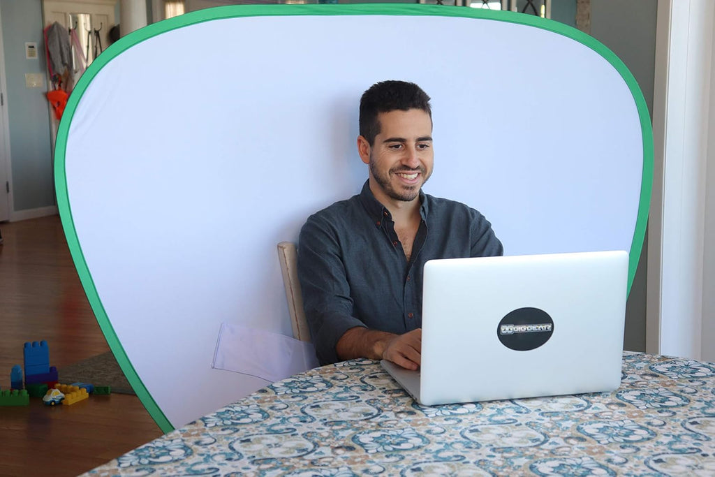 Dual-Sided Webcam Background Privacy Green Screen Chair O46587