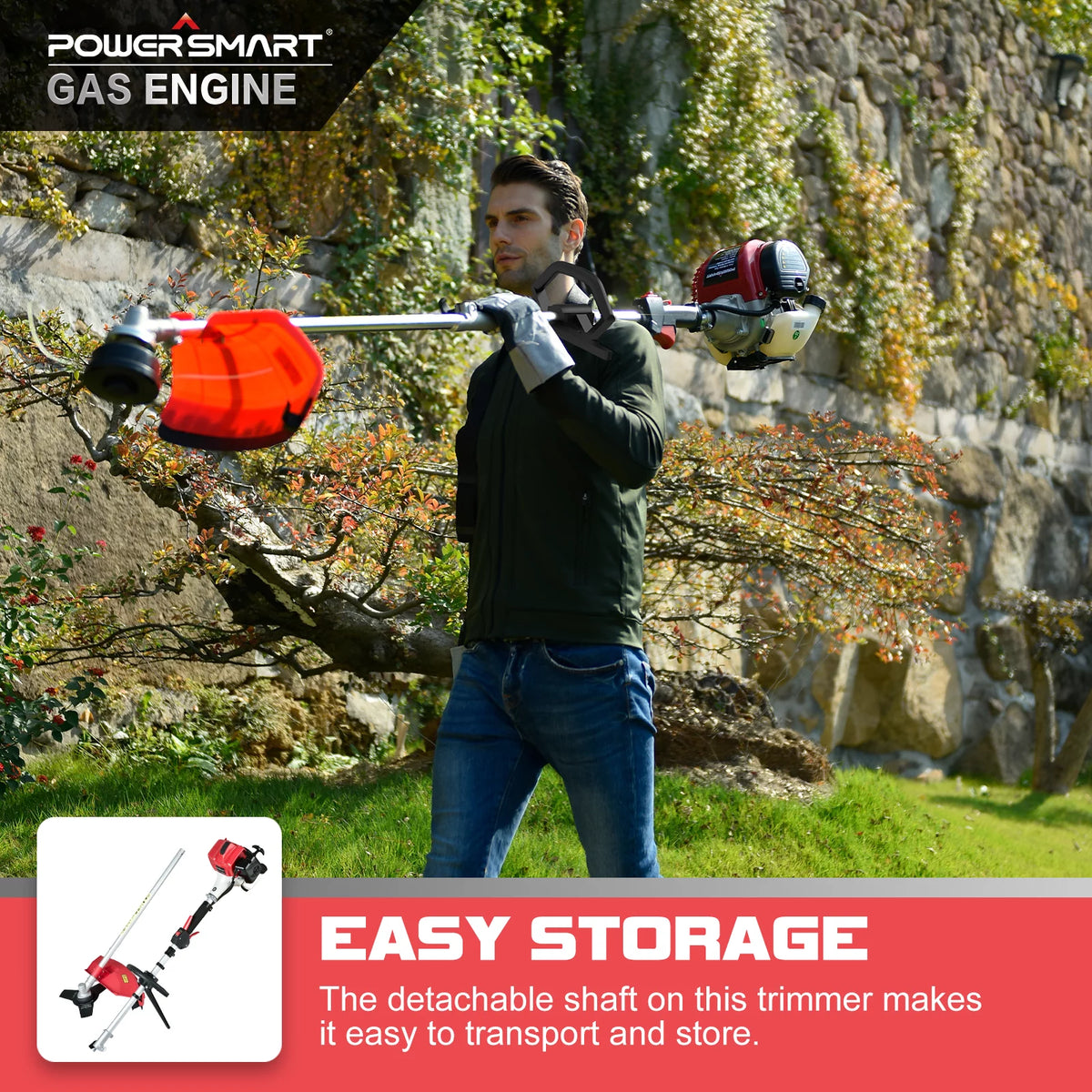2-Cycle 25.4cc Straight Shaft Gas String Trimmer and Brush Cutter K85603