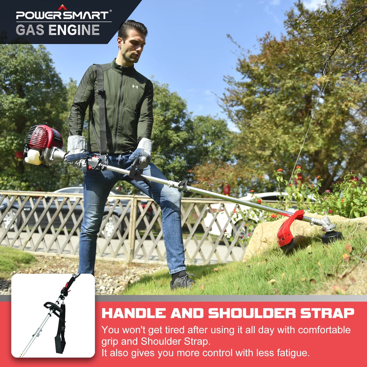2-Cycle 25.4cc Straight Shaft Gas String Trimmer and Brush Cutter K85603