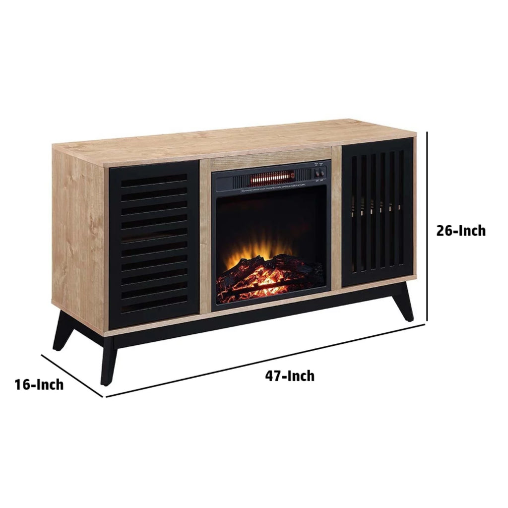 47 Inch Wood Console Table with Electric Fireplace N66507