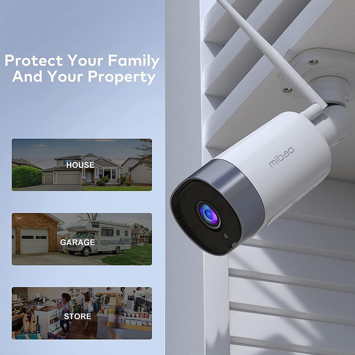 1080P WiFi Outdoor Security Cameras with Night Vision H382017