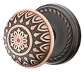 Solid Brass Door Knob Set with Rope Rosette, Venetian Bronze V751