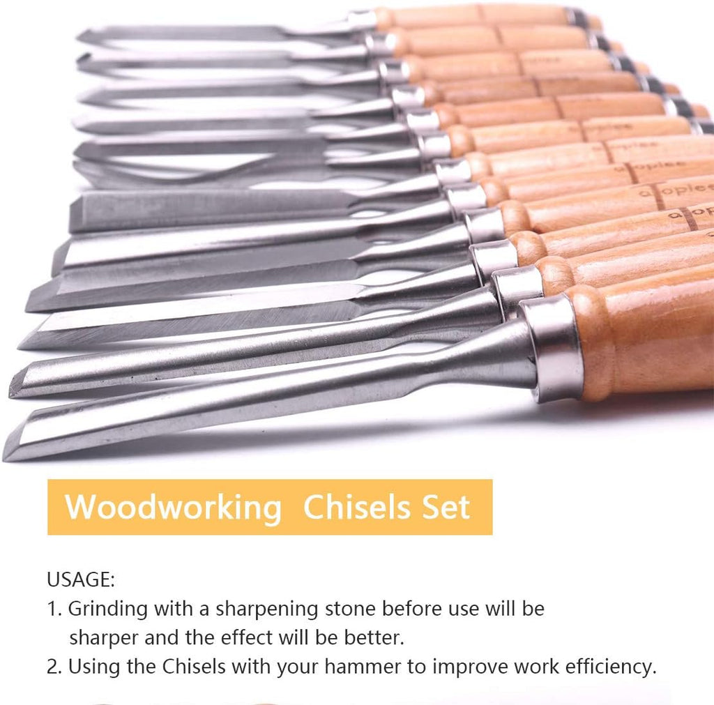 12pcs Wood Carving Chisel Gouges Set H5502