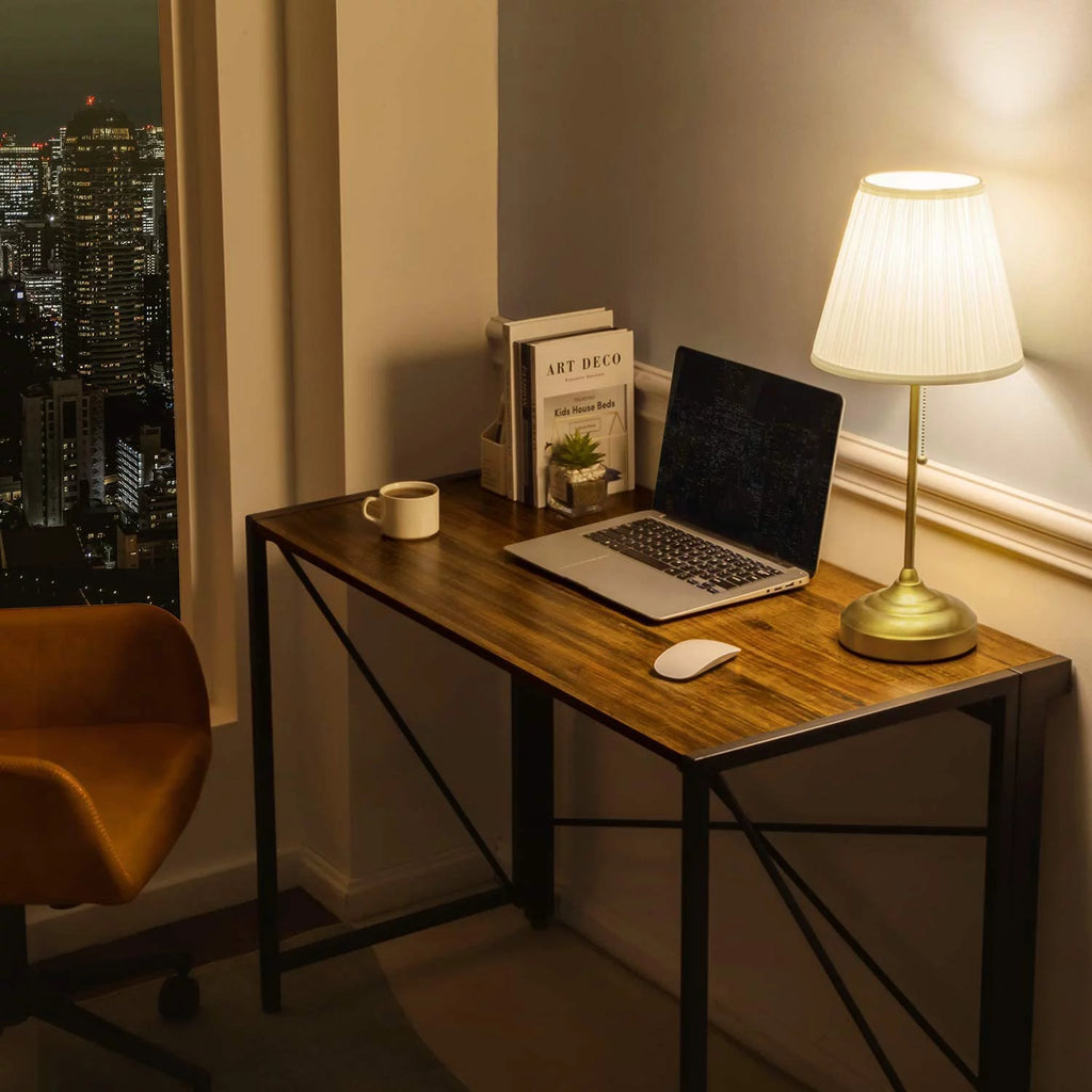 Folding Computer Desk 39” Walnut C618