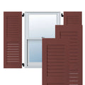Exterior Real Wood Western Cedar Open Louvered Shutters, Per Pair, 12x22 x 39 J3669