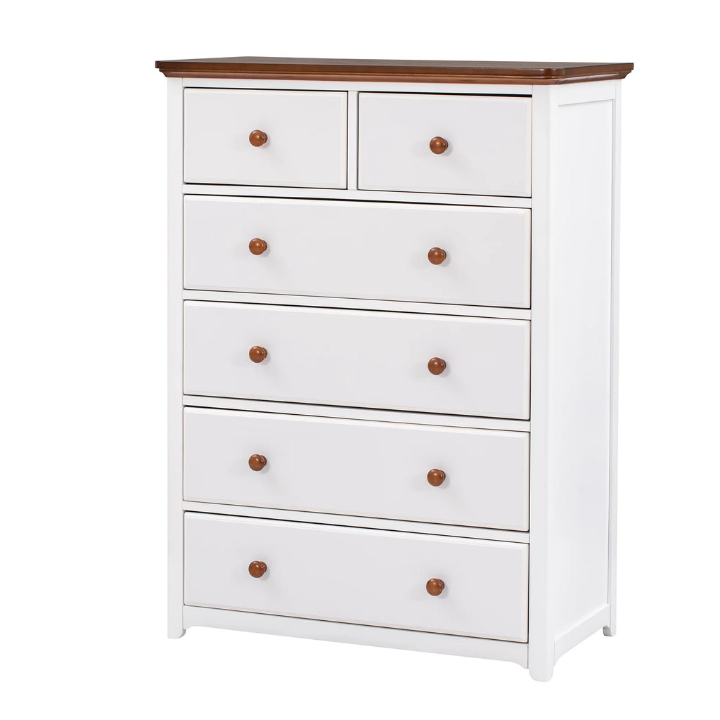 Full Size Platform Bed with Nightstand and Storage Chest, White and Walnut N21896