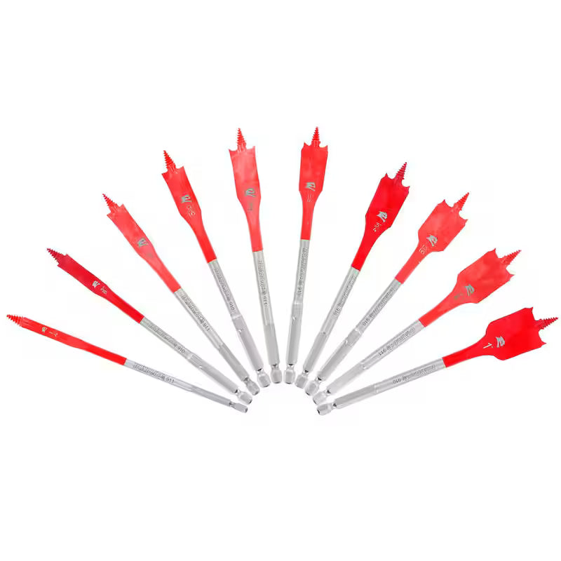 High Speed Steel Spade Bit Set 10-Piece I12280