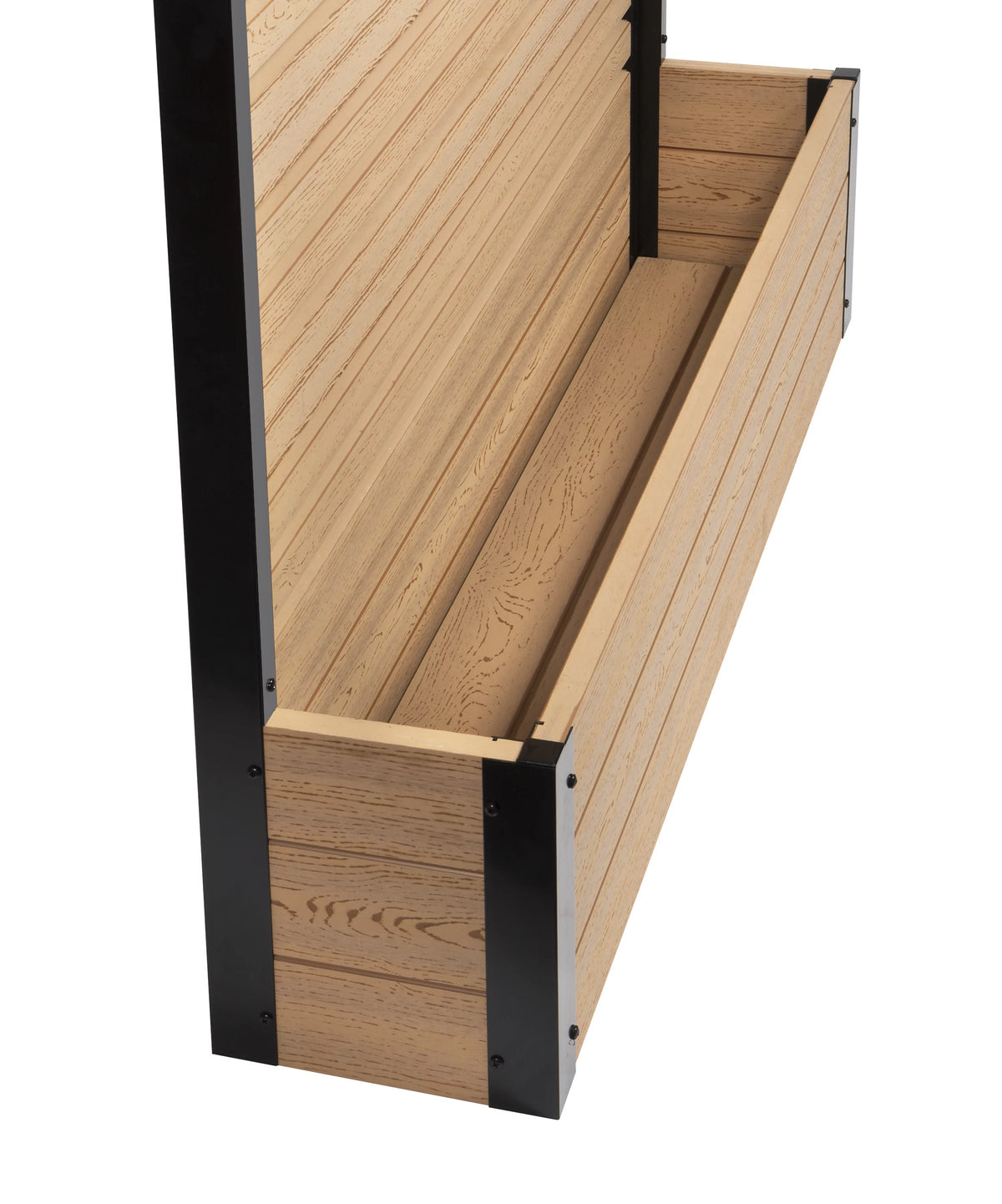 Freestanding Vinyl Outdoor Privacy Screen and Planter Box Kit D958