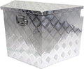 Aluminum Trailer Tongue Tool Box Diamond Tread Silver 29 x 15 x 18in R100