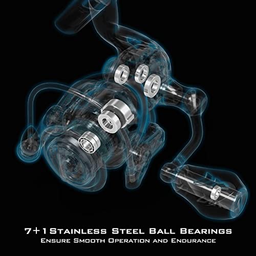 Spinning Reel with 7+1 Stainless Steel Ball Bearings, Aluminum Spool H23539