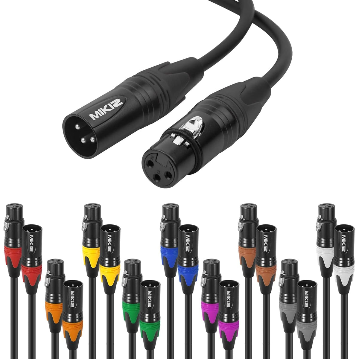 25ft 4 Pack XLR Microphone Cables N496