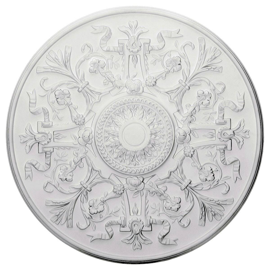 Versailles Ceiling Medallion, Hand-Painted Polished Copper P19970