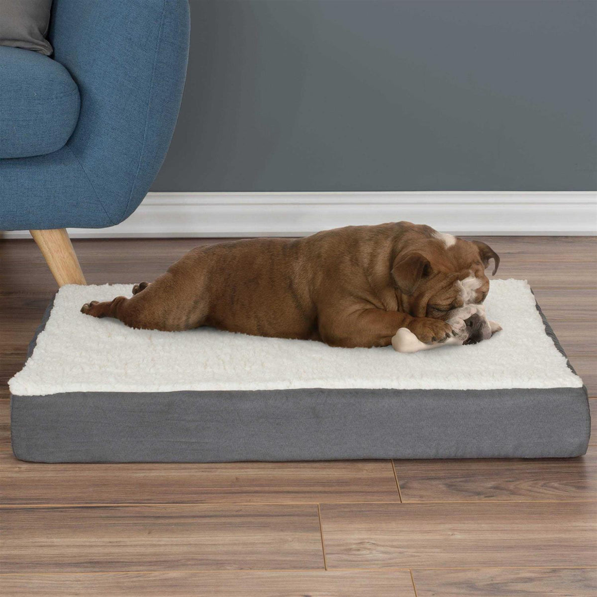 Sherpa Dog Bed with Memory Foam Cover G324