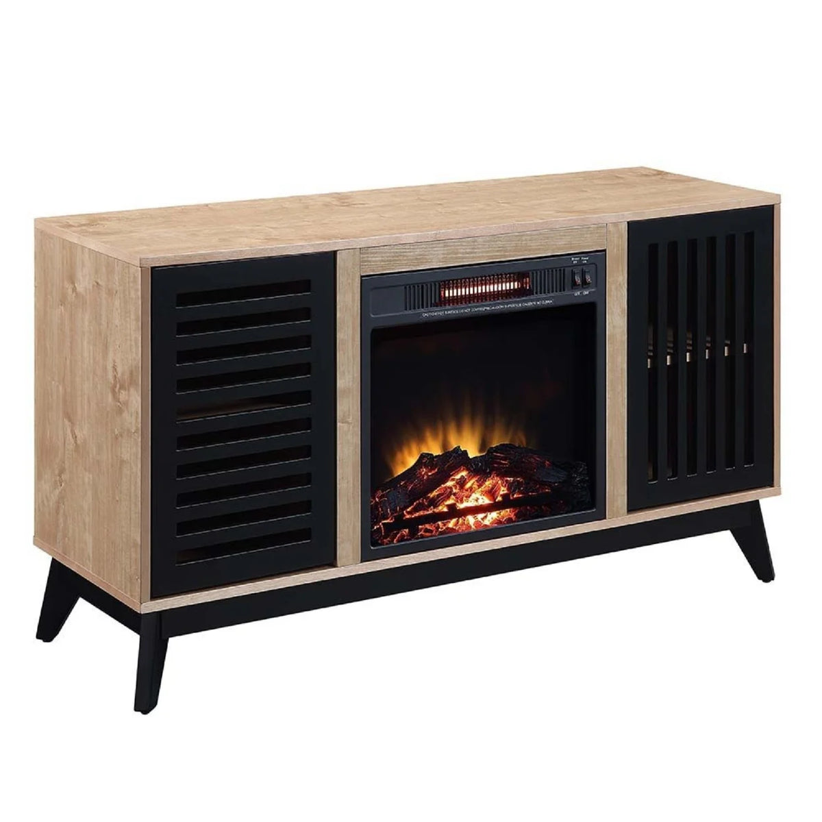 47 Inch Wood Console Table with Electric Fireplace N66507
