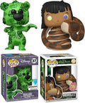 Bear Artist Figure with Jungle Book Baloo Plastic Protective Case + Mowgli with Kaa Pop! 2 Items T77716