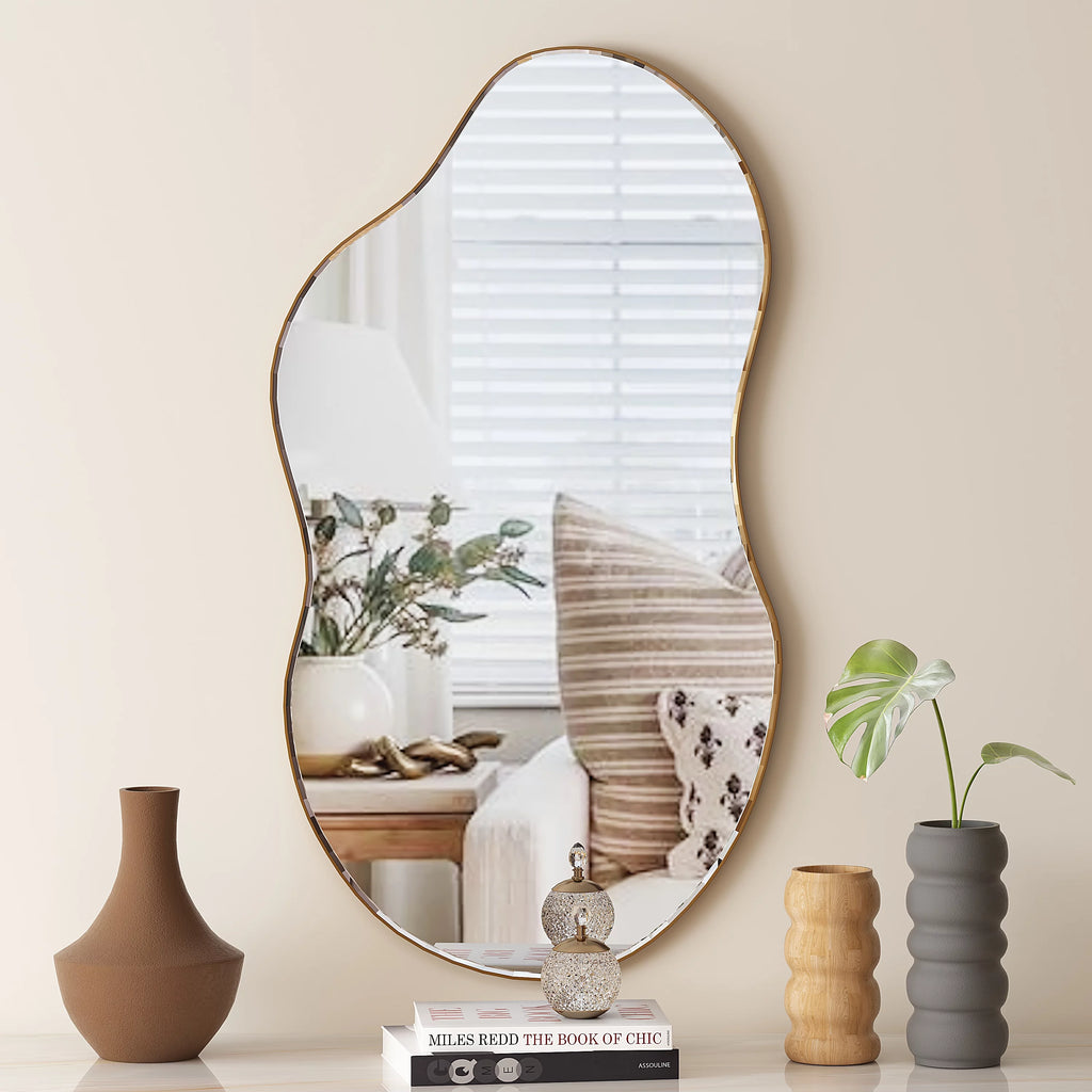 Cloud Shaped Asymmetrical Wall Mirror 22"x36" P63205
