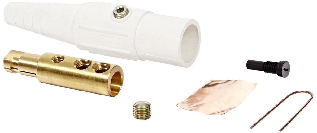 4/0 Inline Male White Brass 400Amp 600V E986