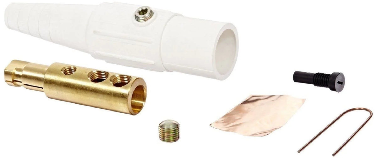 4/0 Inline Male White Brass 400Amp 600V E986