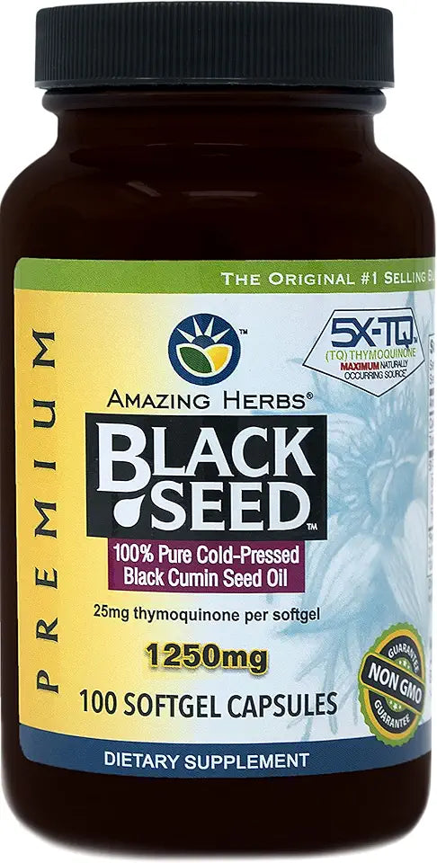 Black Seed Oil 1250mg 100 Softgel Capsules F221