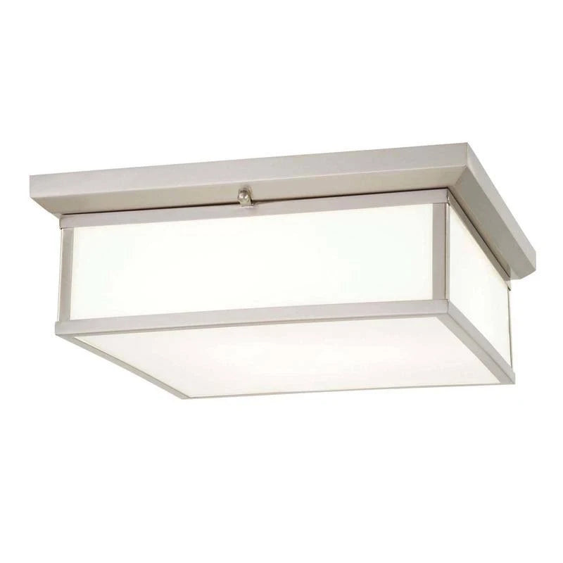 2 Light Chrome Flush Mount F155