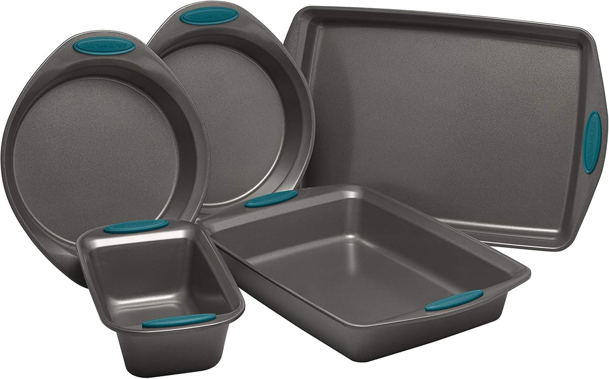 5 Piece Nonstick Bakeware Set with Bread Pan, Baking Pans and Cake Pans C424