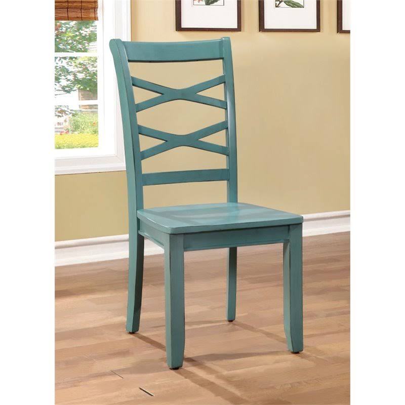 Red and Blue Dining Chair Set of 2 C7547