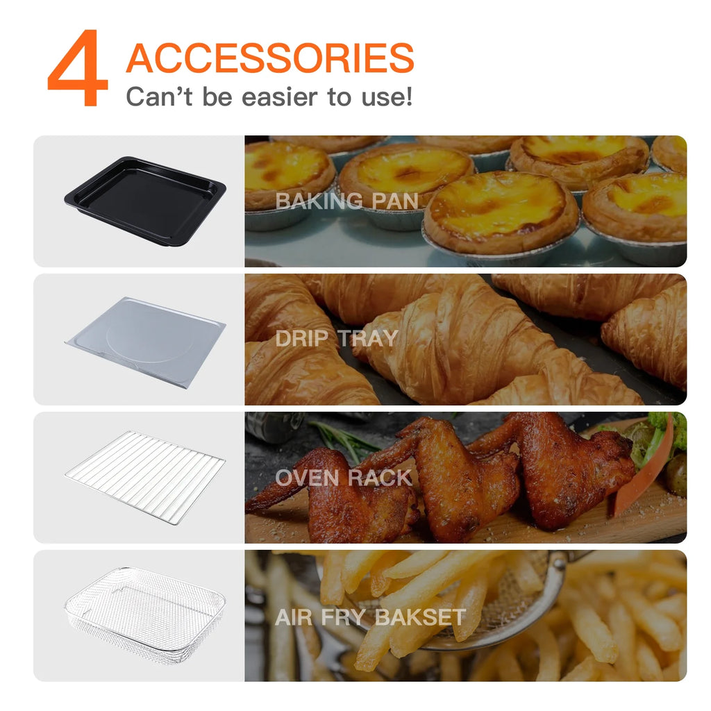 7-In-1 Air Fryer Toaster Convection Oven Combo 24 Quart X3304