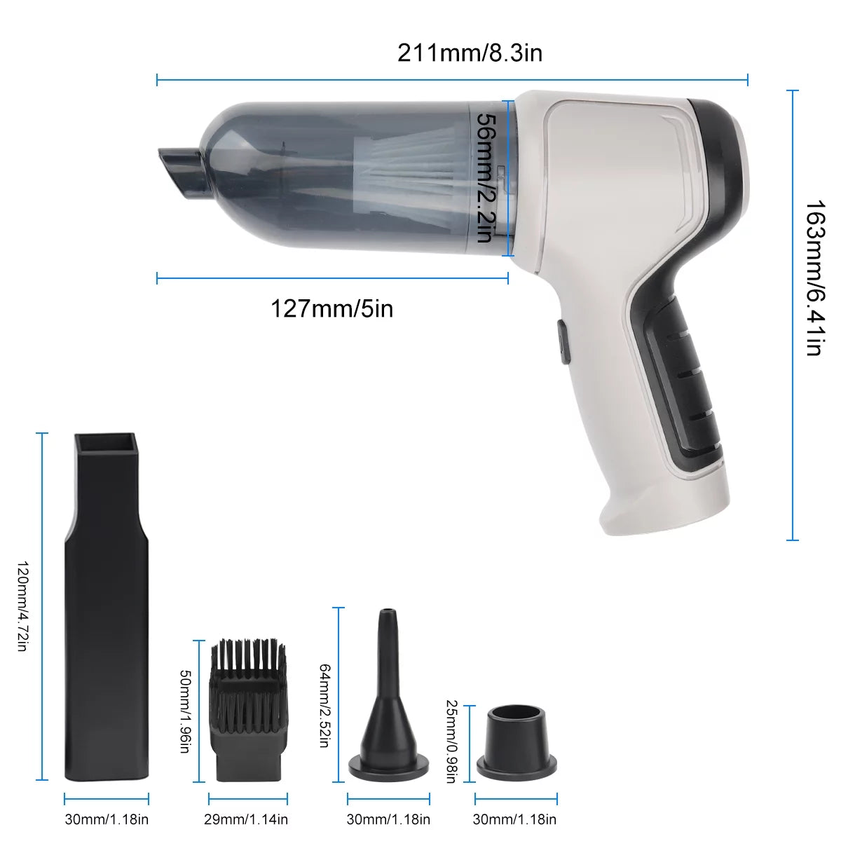 4 In 1 Handheld Wireless Car Vacuum Cleaner 9000Pa Strong Suction Mini Cleaner W279881