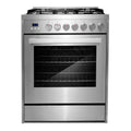5 Burner Gas Range with Cast Iron Grates in Stainless Steel G765