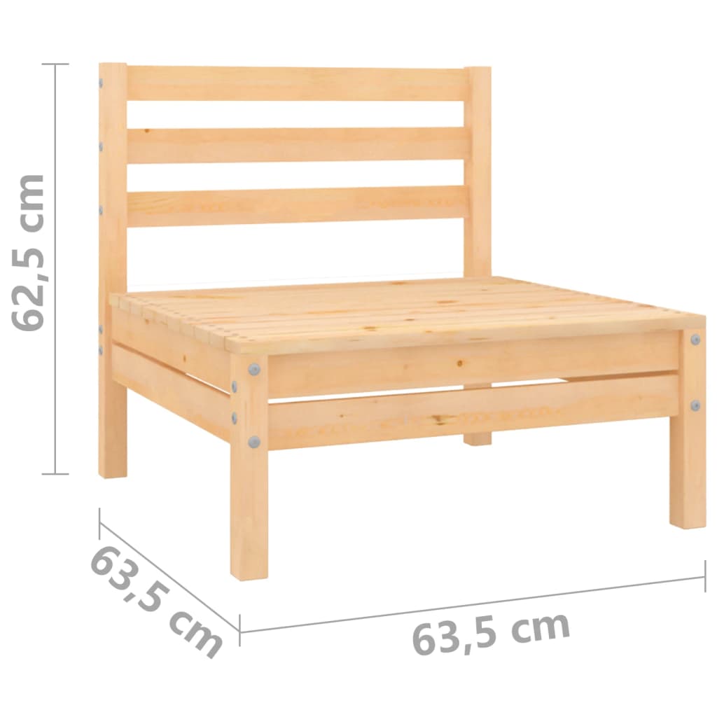 Patio 2-Seater Sofa Solid Pinewood V963389