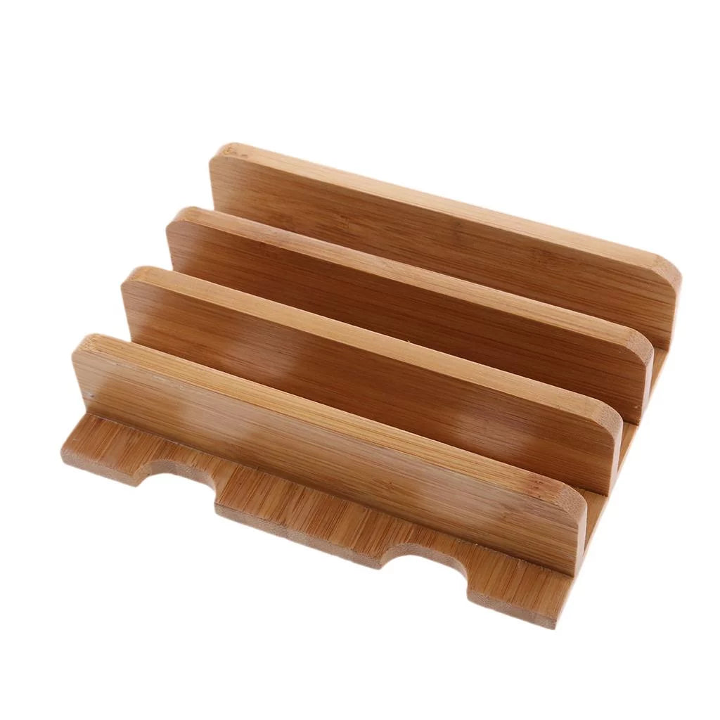 4 Slots Bamboo Charging Station & Organizer W19377