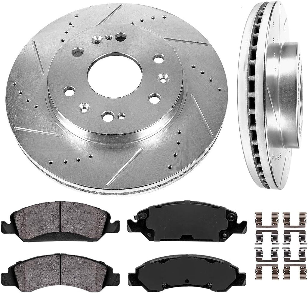 6 Lug Rotors + Ceramic Brake Pads + Hardware H694795