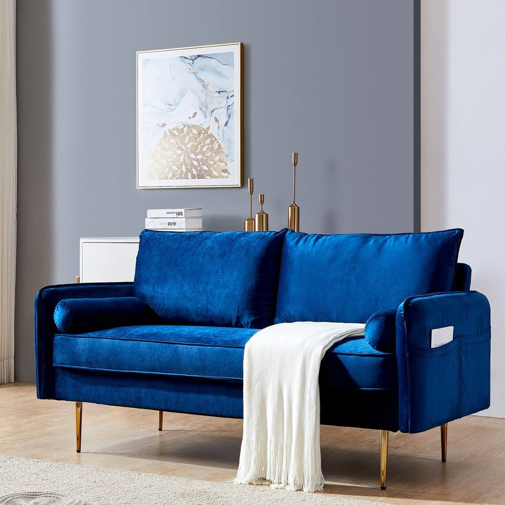 Blue Velvet Sofa Q651185