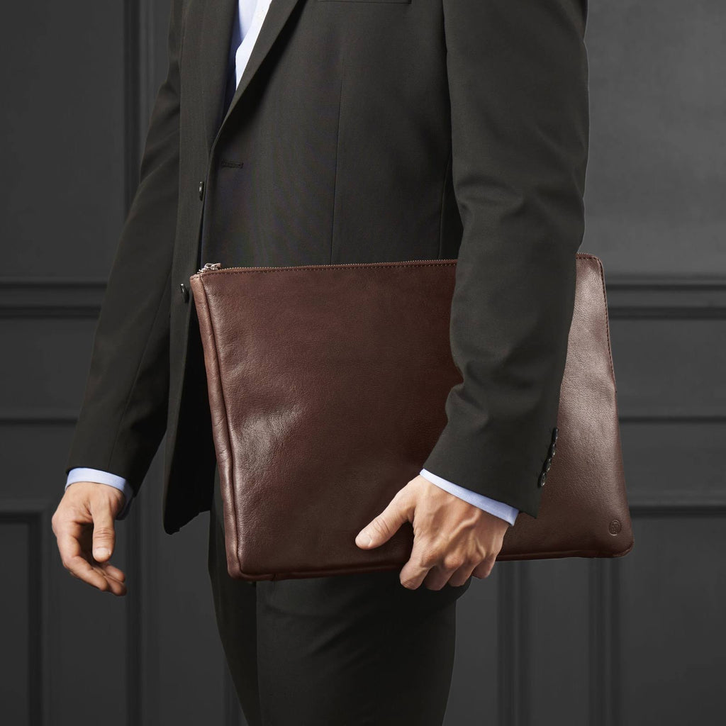 Brown Leather Laptop Sleeve U187136
