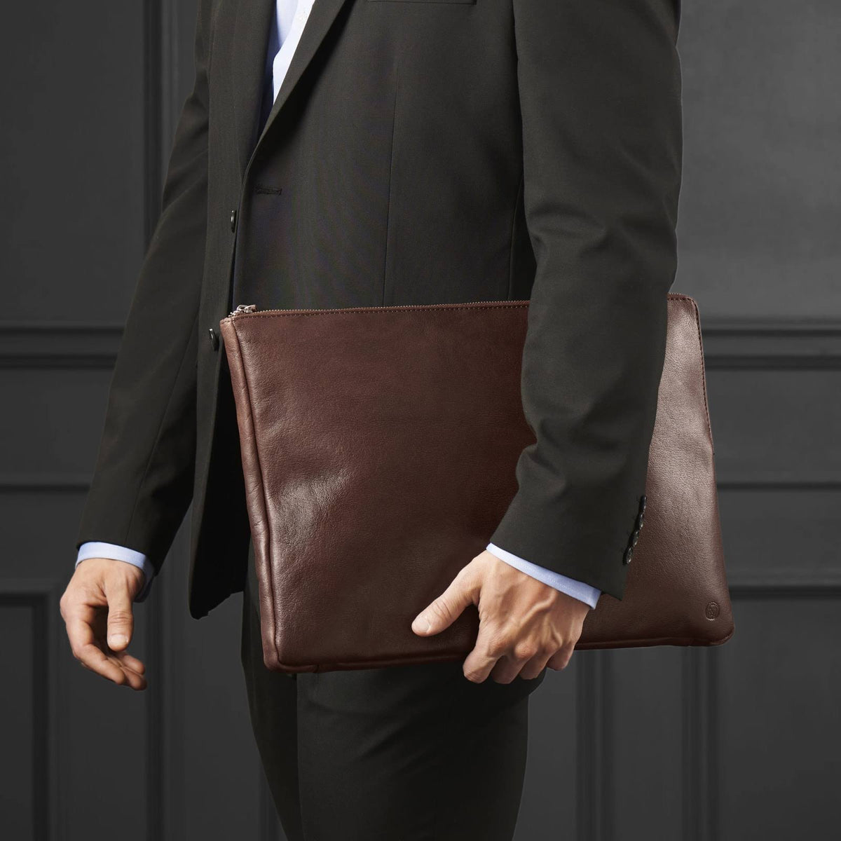 Brown Leather Laptop Sleeve U187136