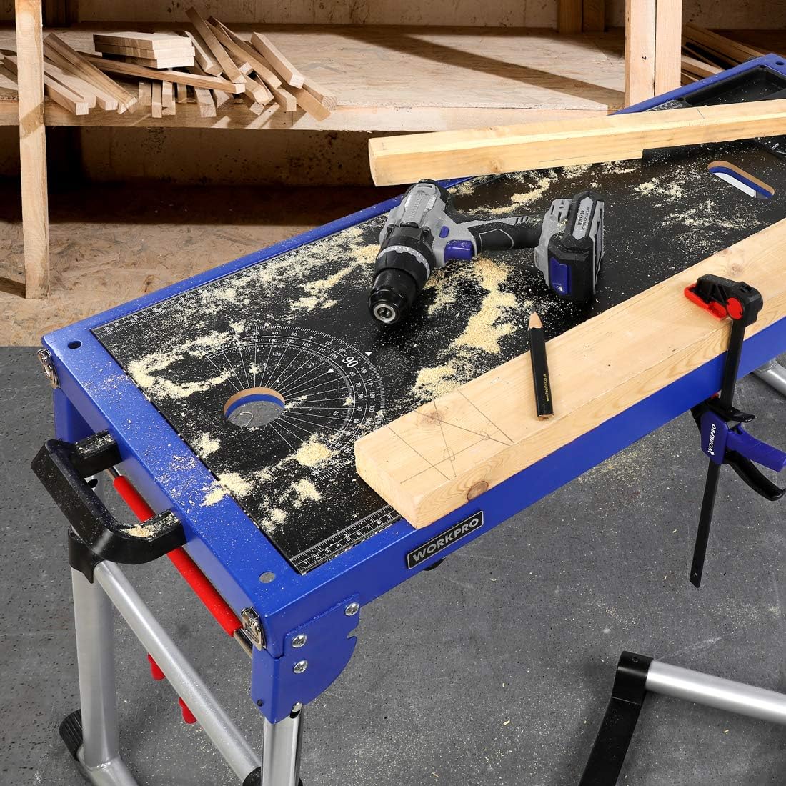 Portable Folding Workbench with Adjustable Legs E17702