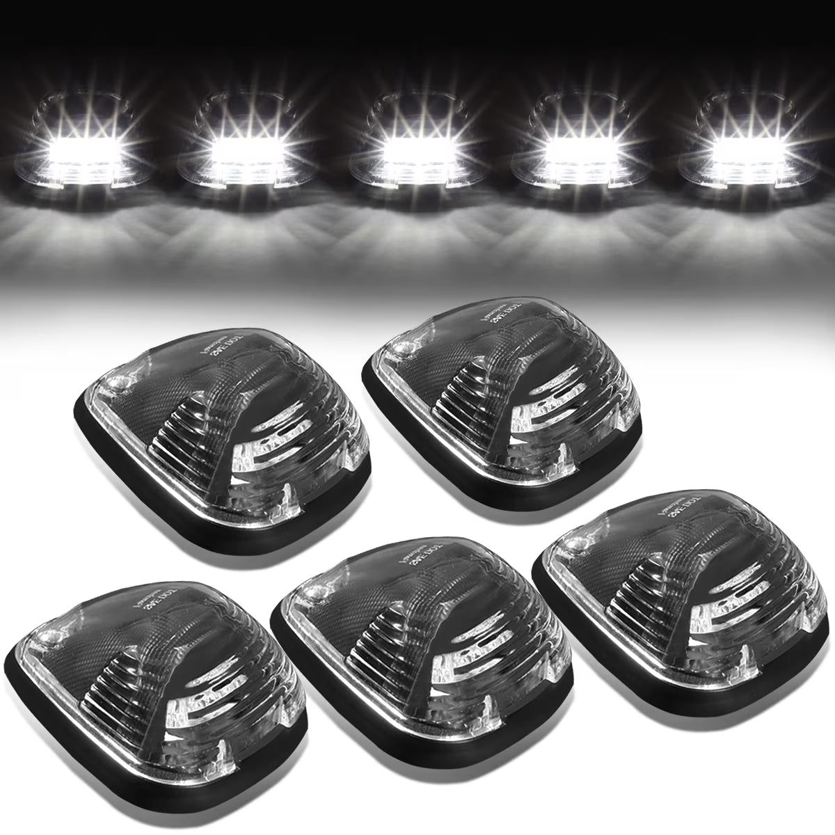 5 X LED Cab Roof Top Lights with Wiring Harness K199