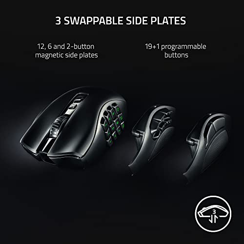 Wireless Gaming Mouse with Interchangeable Side Plate, 20K DPI Optical Sensor, Chroma RGB Lighting M69003